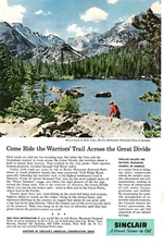 1959 Print Ad  Sinclair Oil Wet a hook in Bear Lake Rocky Mountain National CO