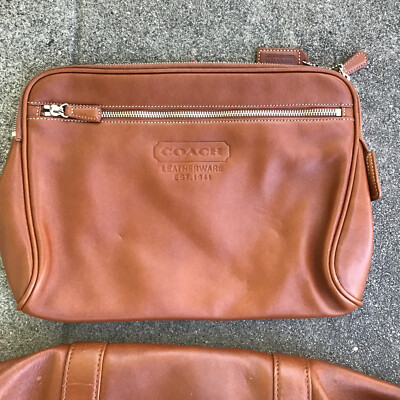 Vtg COACH Brown Leather Duffle Bag No.D3S-5409 w/Strap Key Vtg COACH Brown Leather Duffle Bag No.D3S-5409 w/Strap Key