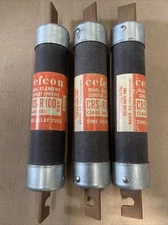 Lot Of 3, Cefco CRS-R100 Dual Element Time Delay Fuse 100A 600V , NOB