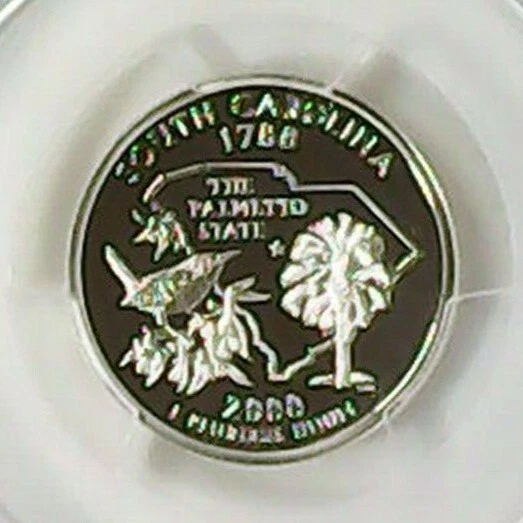 2000-S 25C State Quarter South Carolina PCGS PR69 DCAM 90% Silver 22loor0507 - Image 3 of 4
