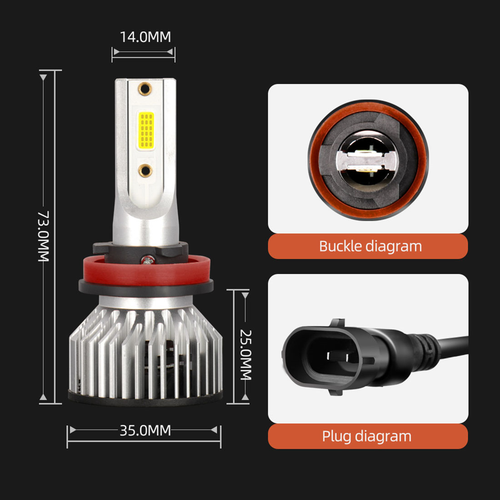 For Chevrolet Impala 2006-13 2 Pair H8/H9/H11 Fog/Daytime Running Light Bulb - Picture 9 of 12