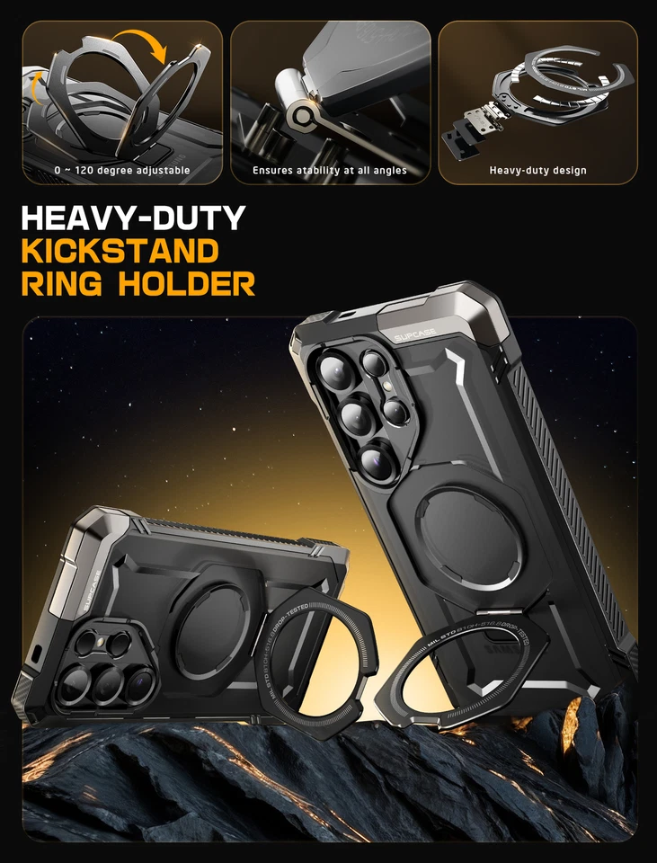 Para Samsung Galaxy S25Ultra, SUPCASE Funda Magnética Fuerte Soporte Cubierta Protectora Foto 4 de 4