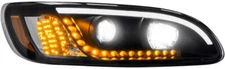 GG Grand General 89458 Black Projection Headlight with LED Bar/Signal Passenger