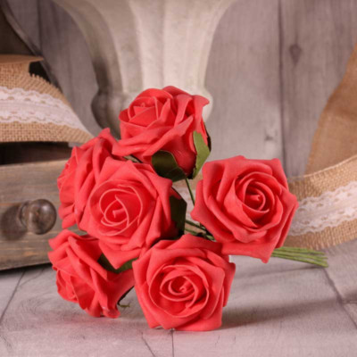 WEDDING EVENT DÉCOR FLORAL DÉCOR FOAM ROSE FLOWER BUNCH SMALL VARIOUS COLOURS
