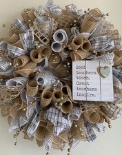 Teachers inspiration wreath. Thank you teacher. Teacher appreciation