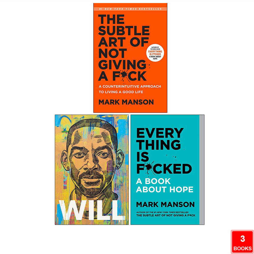 Mark Manson Collection 3 Books Set Subtle Art Of Not Giving, Will, Everything