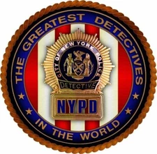NYPD DETECTIVE NEW YORK DEPARTMENT DECAL STICKER 3M MADE IN USA VEHICLE WINDOW
