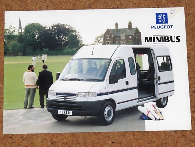 1995 PEUGEOT BOXER MINIBUS Sales Brochure 12 15 Seater, Standard  Luxury