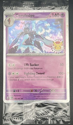 2024 Nintendo Pokémon Day Stage 1 Trading Card #040/091 Ceruledge sealed