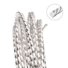 15 Feet Non Tarnish Silver Plated Copper 21 Gauge Twisted Square Wrapping Wire