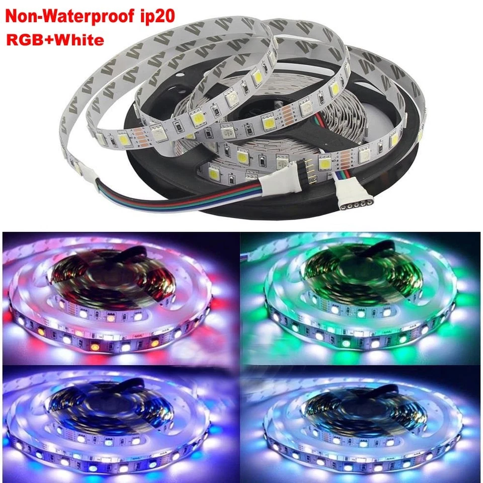 LED Strip Light 5M 5050 RGBW RGB+Warm White 300LEDs Tape Flexible Waterproof 12V - Image 3 of 4