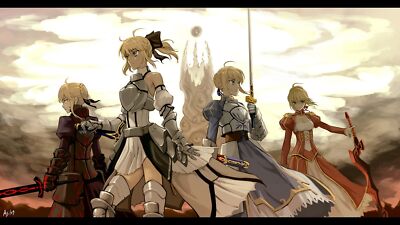 Anime fatezero fate series fatestay night saber alter Custom Gaming Mat Desk