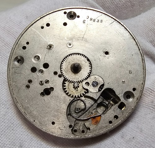 Vintage Pocket Watch Molnija Moskow USSR Movement Mechanism Not Work for parts - Picture 8 of 12