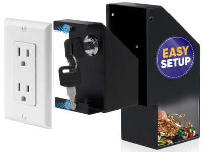 Caja fuerte oculta con toma de pared y cerradura con llave Electric Socket Safe