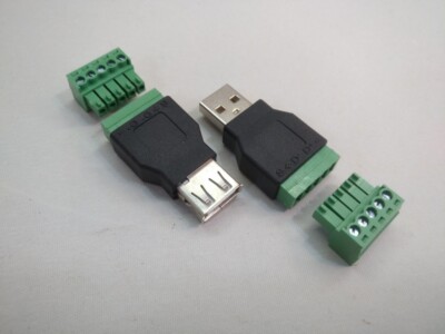 USB A Stecker & Buchse Kit SCHRAUBBAR - Top Qualität - Schnellversand
