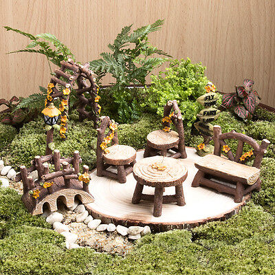 Miniature Tree Stump Dollhouse Ornament Fairy Craft Bonsai Garden  Decor BB