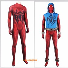 Scarlet Spider Spider-Man: Across the Spider-Verse Cosplay Custome Full Set