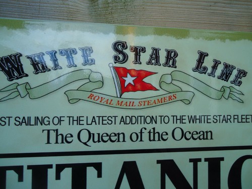 TITANIC SHIP METAL SIGN PLAQUE PICTURE "THE QUEEN OF THE OCEAN"- WHITE STAR LINE - Picture 6 of 9