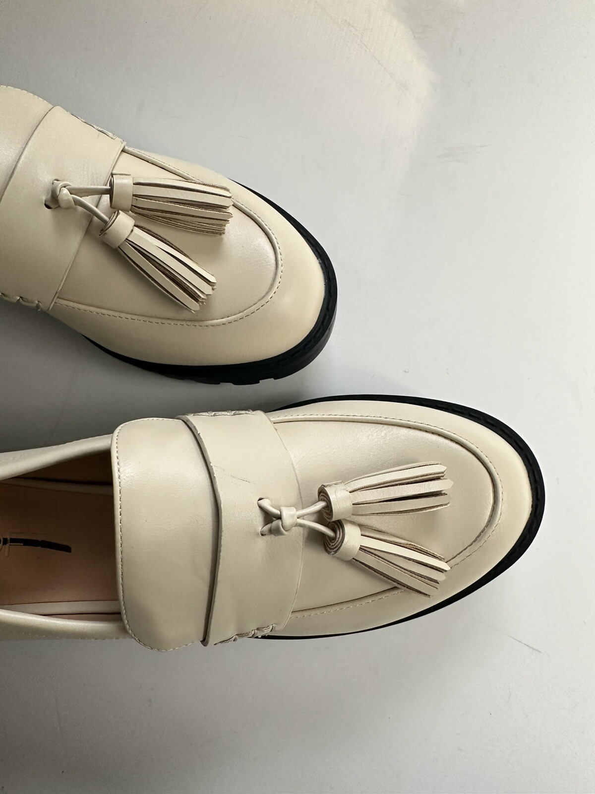 SAOLA NUOVE SCARPE MOCASSINI LOFT 9 ANSE SUOLA NAPPA AVORIO vedi misure ANN TAYLOR