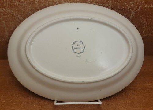 Metlox Poppytrail SCULPTURED DAISY 11" Oval Serving platter, USA, Very good - Picture 4 of 5