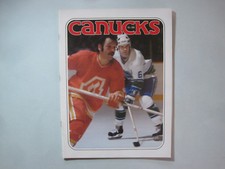 1977/78 VANCOUVER CANUCKS ATLANTA FLAMES HOCKEY PROGRAM REY COMEAU DAN BOUCHARD