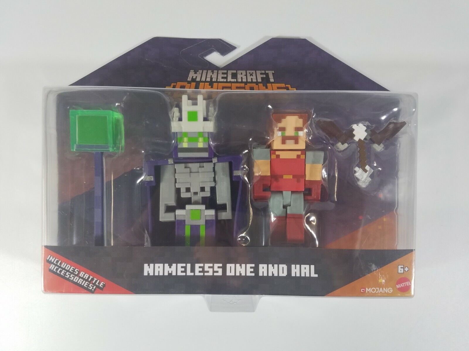 Minecraft Dungeons Nameless One and Hal Figures Battle Accessories by Mattel