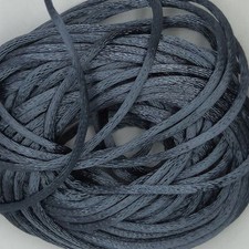 Charcoal Gray Gray Satin Rattail Cord Made in the USA 10 yard pack