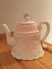 Amscan Ceramic Teapot Pink Fairy "Find The Magic in Simple Moments" Girlie NWOB