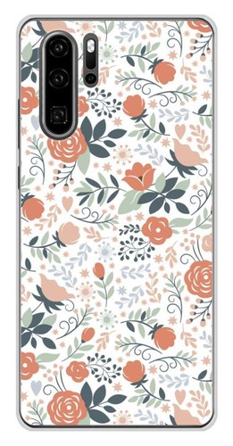 AICEK Cover Per Huawei P30 Lite - Custodia In TPU Morbido Trasparente E Blu, Ultra Sottile, Antigraffio