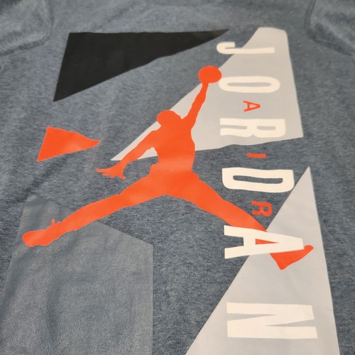 Mens Nike Air Jordan Retro Block Image Spellout Crewneck Sweatshirt Medium Blue - Picture 3 of 9