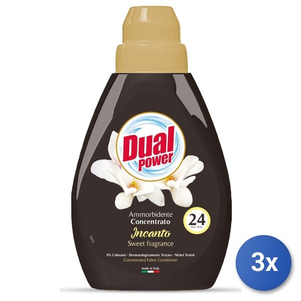 3X Dual Power WeichspüLer 600 Ml Konzentrat 24 Dosierungen Incanto Made In Italy-image