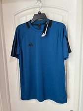 NWT Adidas Blue Training T Shirt Mens Size Small Royal Blue Short Sleeve