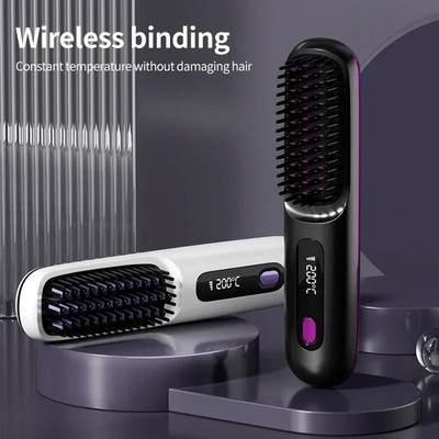 Numoya Go Brush Pro kabelloses tragbares Glätteisen, Haargobrush Pro Rechargeab