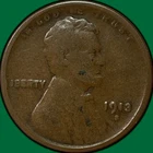 1913-S Lincoln Wheat Cent Good G Coin #43295