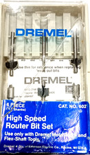 NEW DREMEL 602 High Speed Router Bit Set of 6, Factory Sealed, RARE FIND