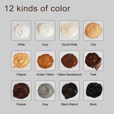 Wood Filler Repair Kit 12PCS Furniture Floor Scratch Touch Up Paste
