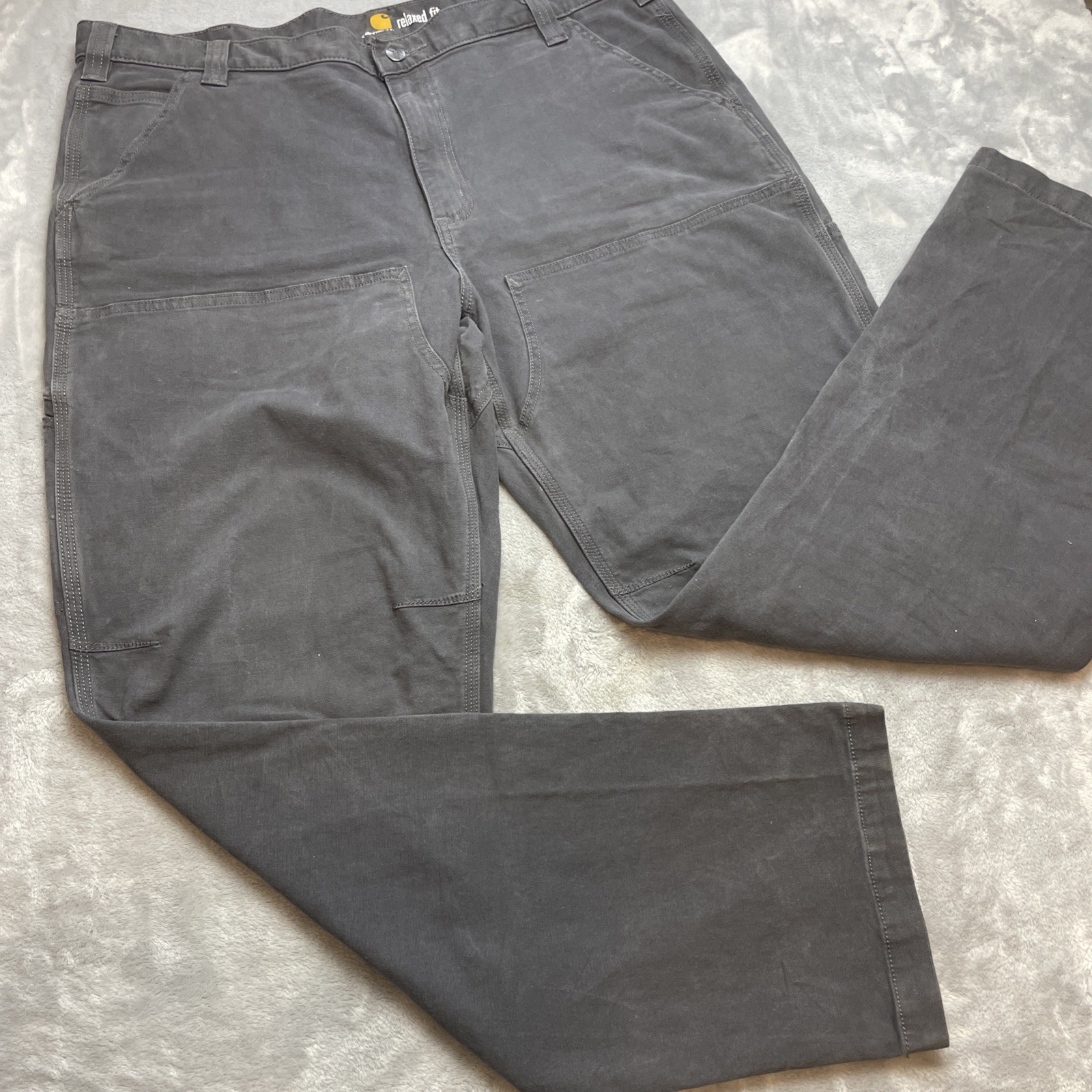 Mens 40x34 Gray Canvas Relaxed Fit Work