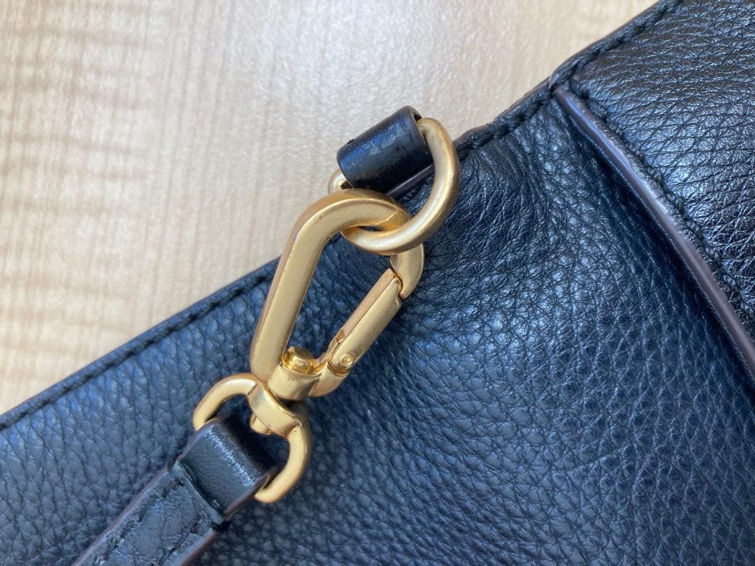 Tory Burch McGraw Shoulder Bag Leather Black Tassel Women's From Japan thumbnail 20