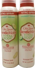 2X Old Spice Total Body Cucumber  Avocado Aluminum Free Deodorant Nitro Spray