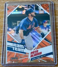 PETE ALONSO 2021 Topps Stadium Club Chrome BEAM TEAM ORANGE REFRACTOR #22/25 !