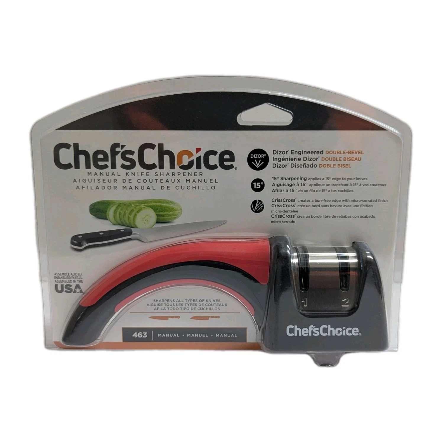 Chef's Choice 463 Manual Knife Sharpener 15-Degree Criss Cross Micro-Serrared
Opens in a new window