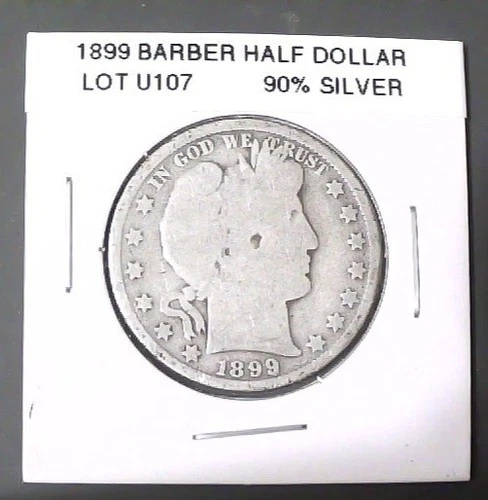 New Listing1899 Philadelphia Mint Silver Barber Half Dollar - Reserved for Adeliciouslife