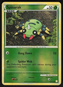 Spinarak 83/123 Reverse Holo Common HeartGold SoulSilver LP