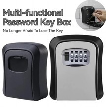 Key Safe Lock Box Inside/Outside Security ABS Plastic Wall Mount 4 Digit Code