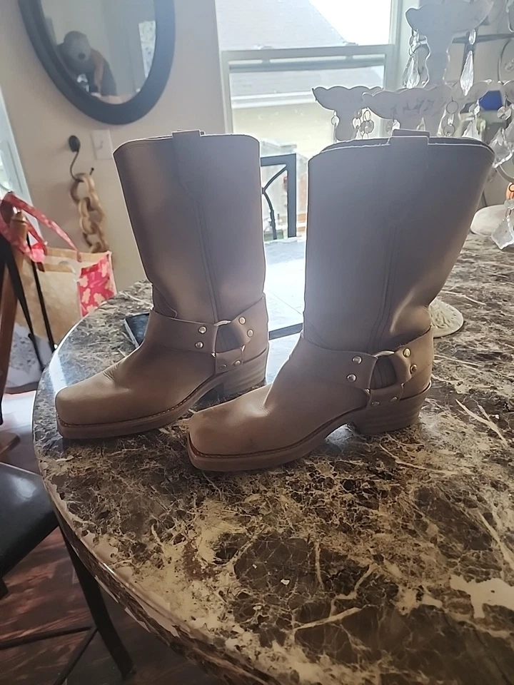 De Colección Dingo Western Arnés Botas de Motociclista Mujeres Talla 6 1/2 M Cuero Tostado Envejecido Foto 4 de 4