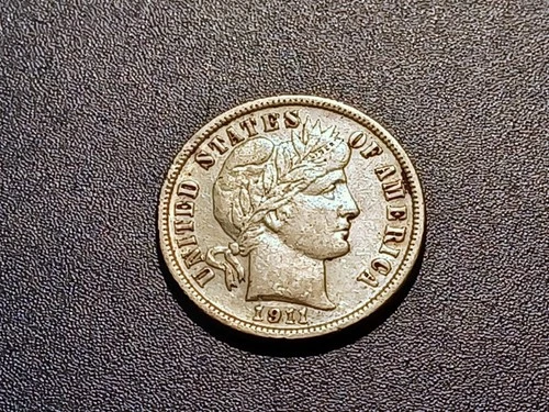 Nice AU 1911-D Barber Dime