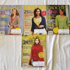 Interweave Crochet Magazine Lot Of 4 - 2010 Spring Summer Fall Winter Issues