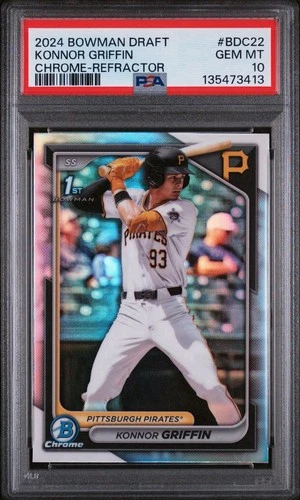2024 Bowman Draft Konnor Griffin 1st Chrome Refractor #BDC22 Pirates PSA 10 🔥🔥