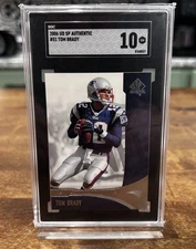 2006 Upper Deck UD SP Authentic Tom Brady #51 New England Patriots SGC 10