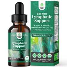 Certified Organic Lymphatic Drainage Drops - Herbal Lymphatic Cleanse 60mL